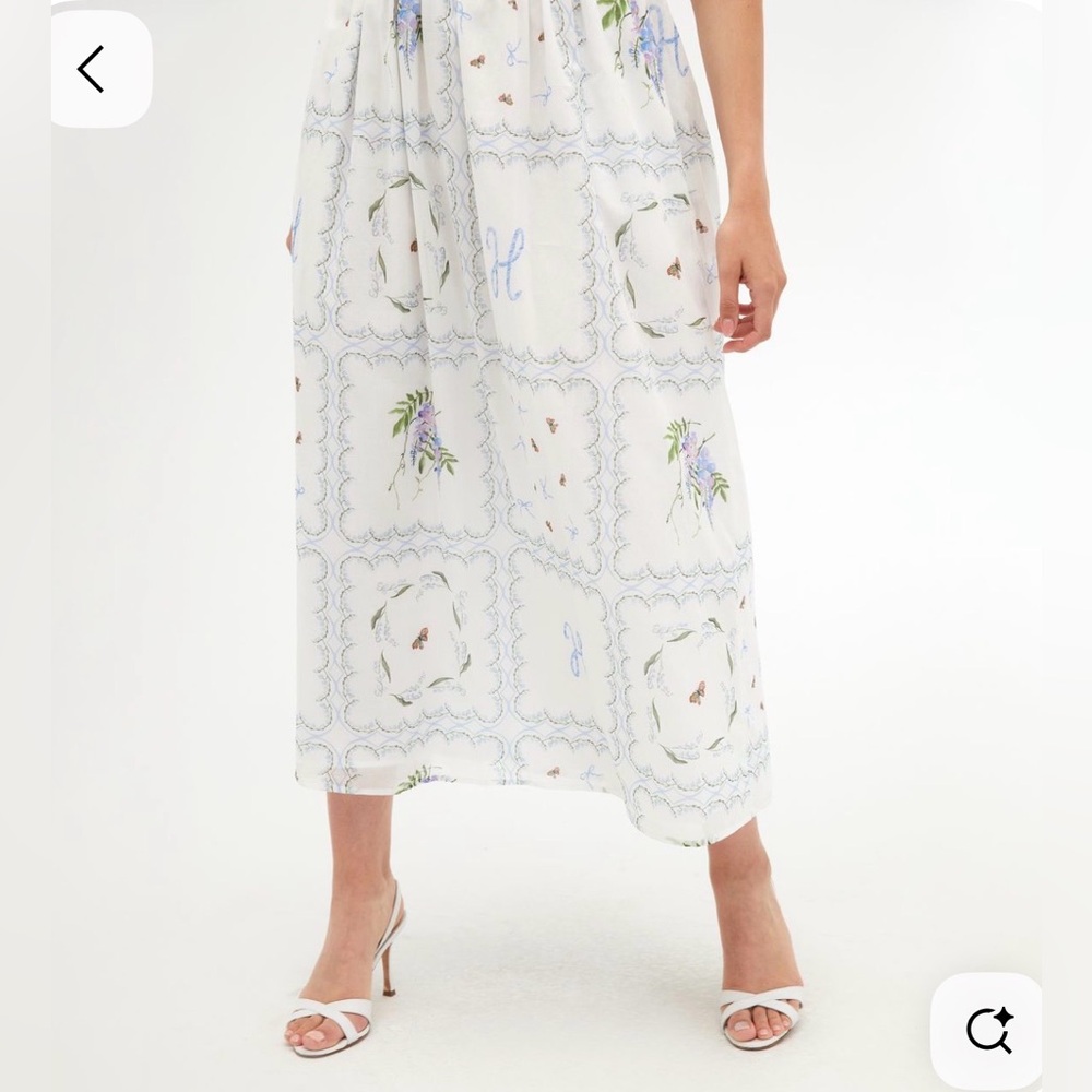 The Cosima Nap Dress, White patchwork floral - Picture 3 of 7